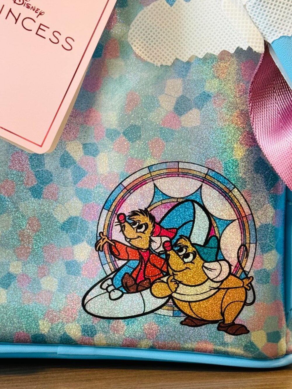 Loungefly Disney Princess Cinderella Stained Glass Mini Backpack & Ears Set NWT - Picture 5 of 6